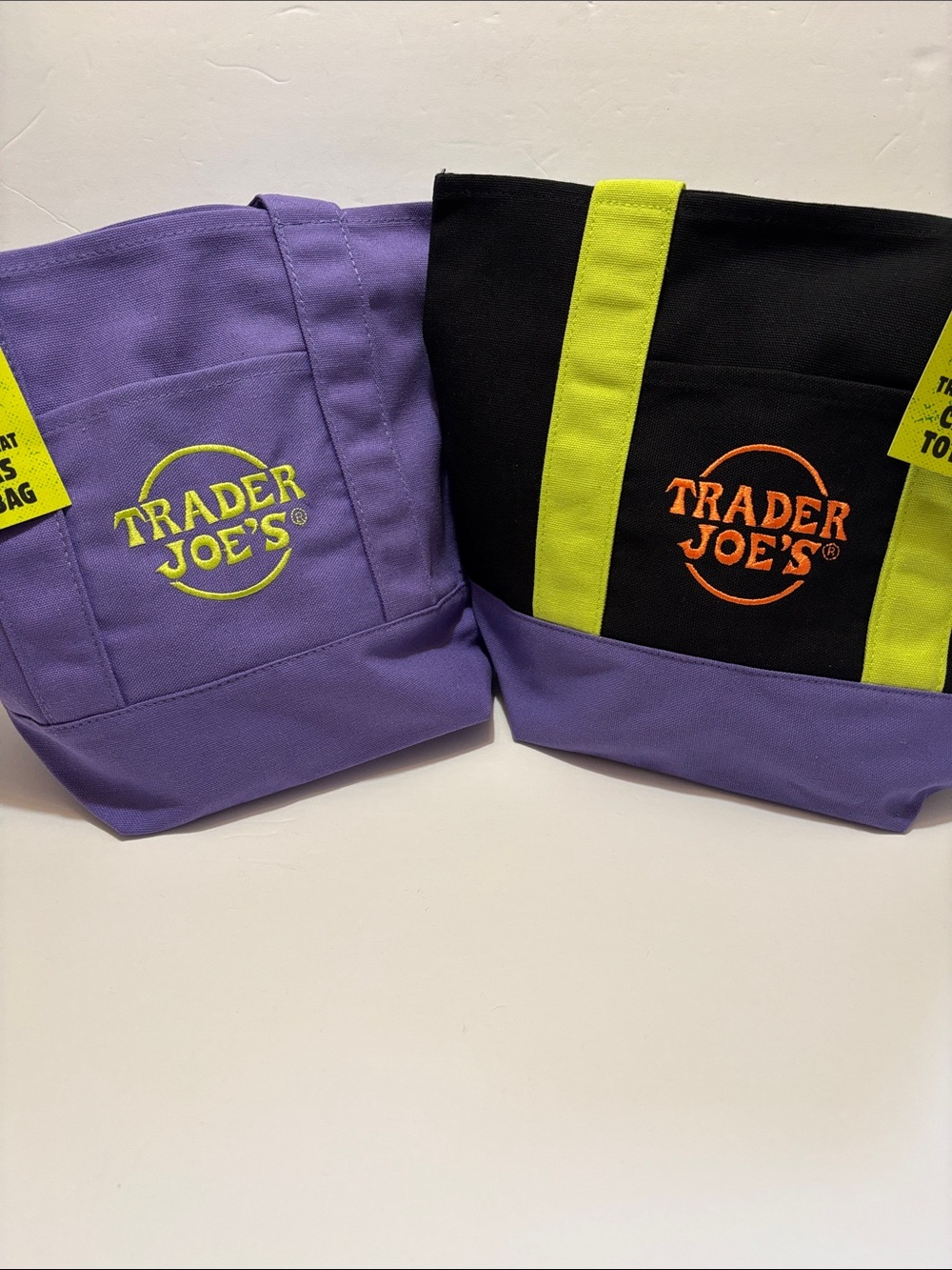 Set of 2 Trader Joe’s Mini Canvas Tote Bags. Limited Supply